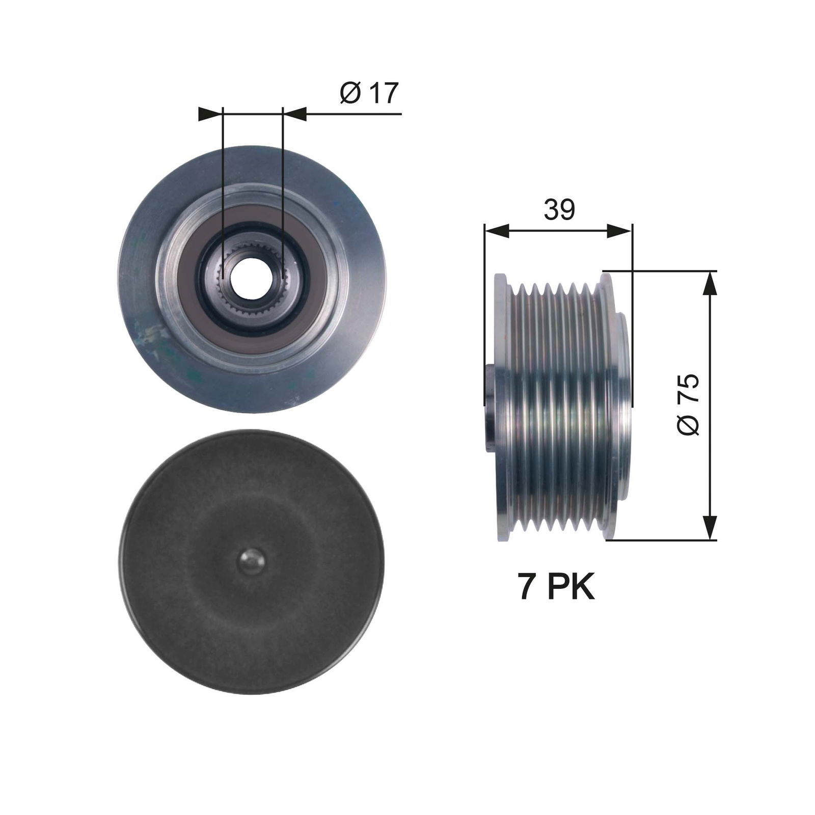 Poulie roue libre, alternateur DriveAlign®