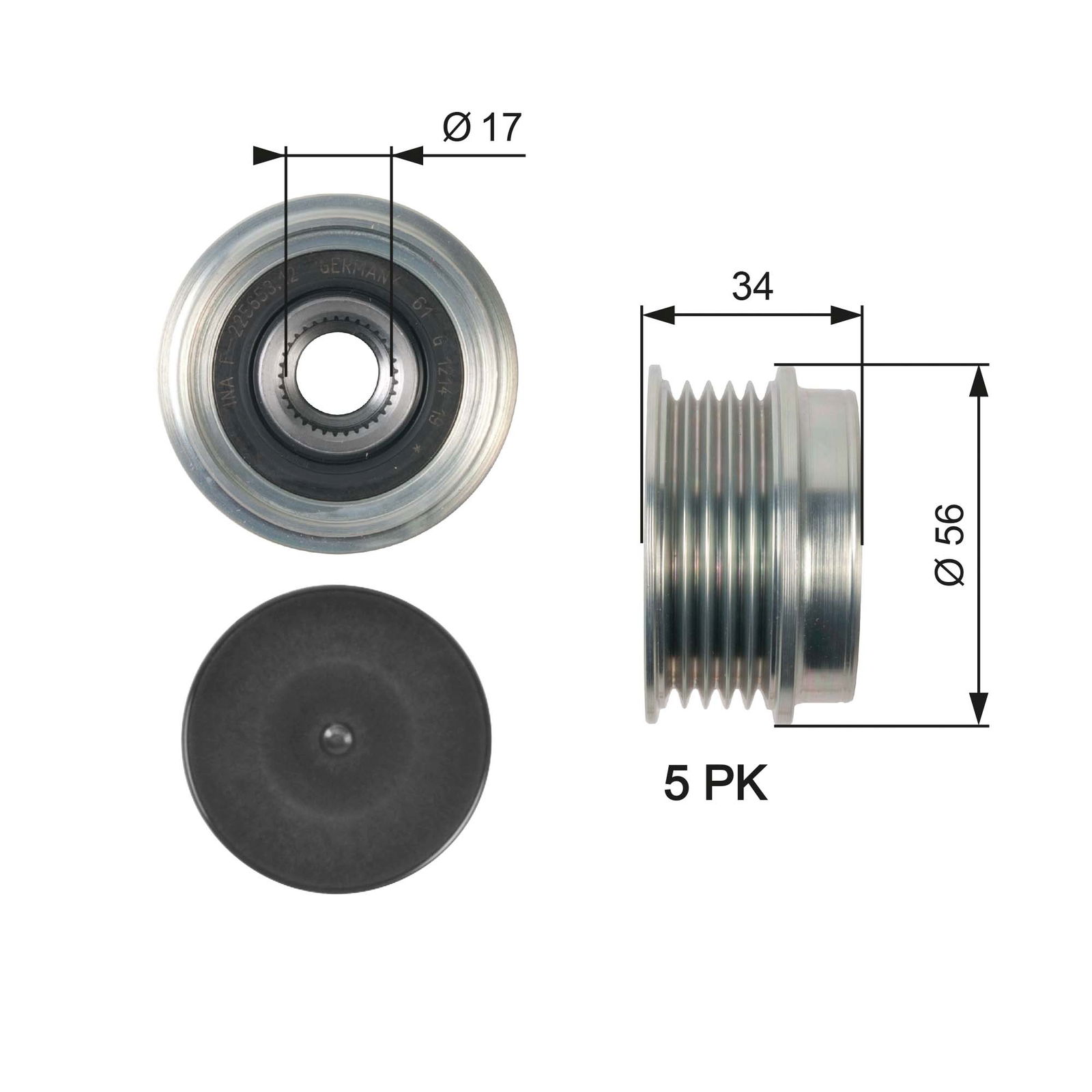 Poulie roue libre, alternateur DriveAlign®