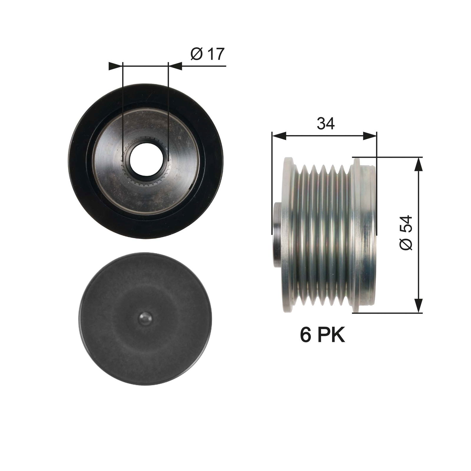 Poulie roue libre, alternateur DriveAlign®