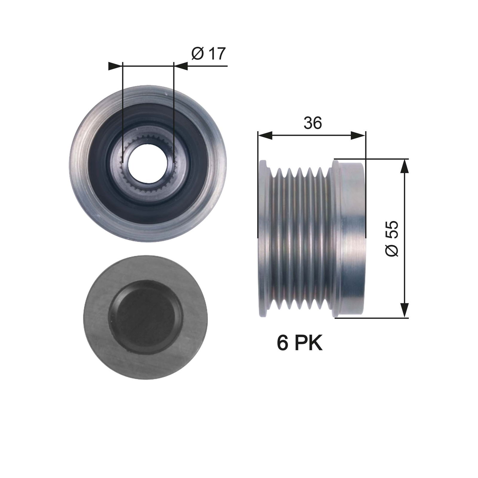 Poulie roue libre, alternateur DriveAlign®