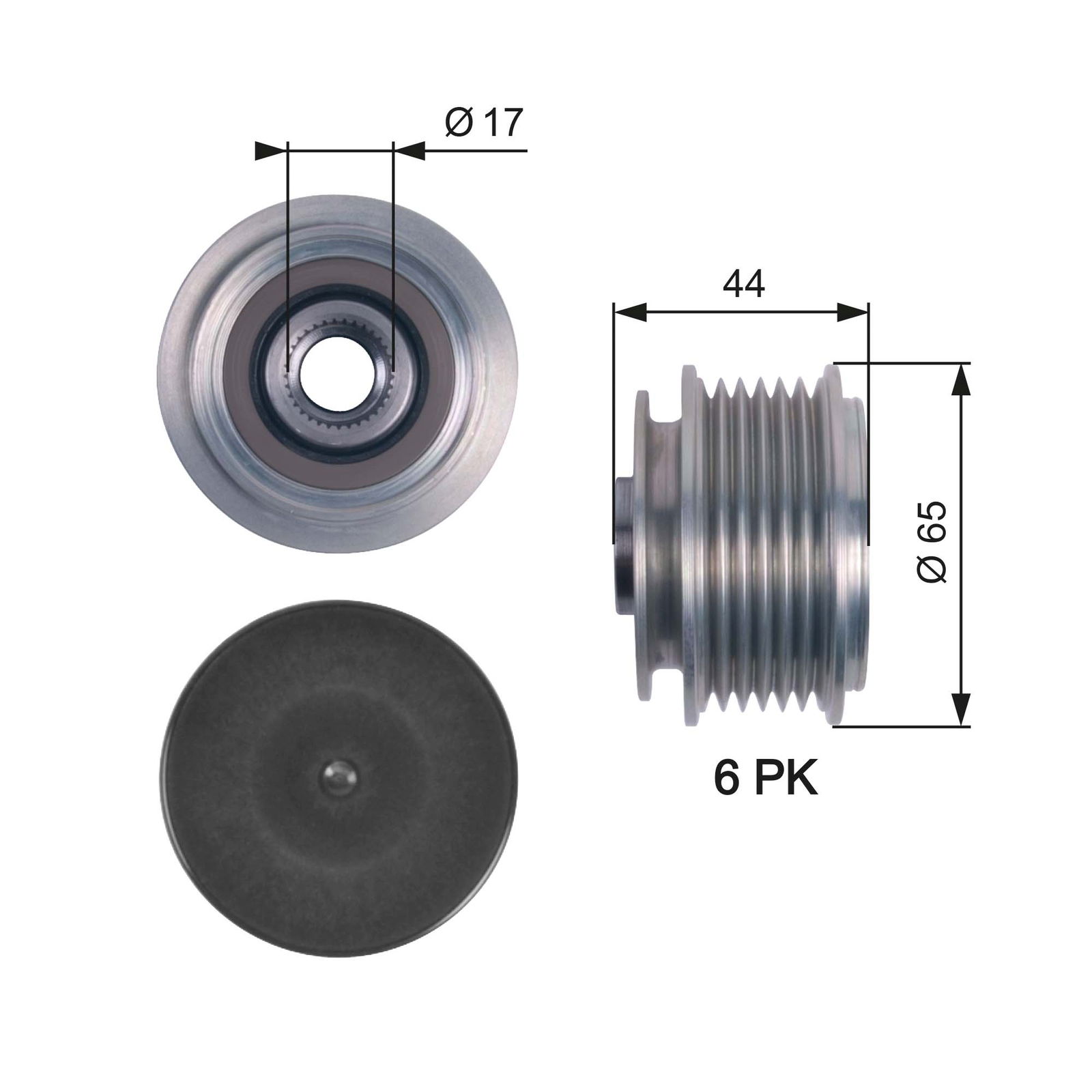 Poulie roue libre, alternateur DriveAlign®