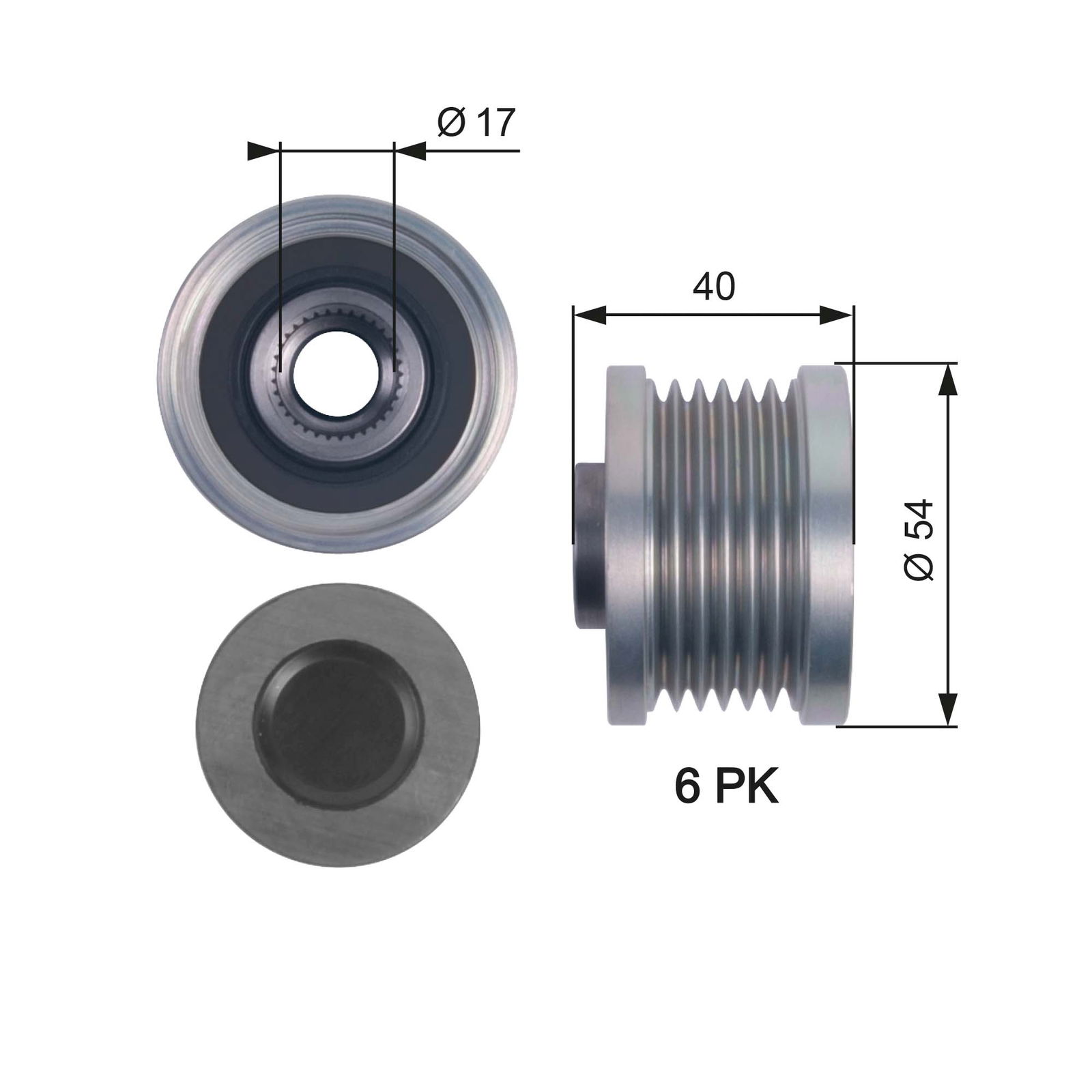 Poulie roue libre, alternateur DriveAlign®