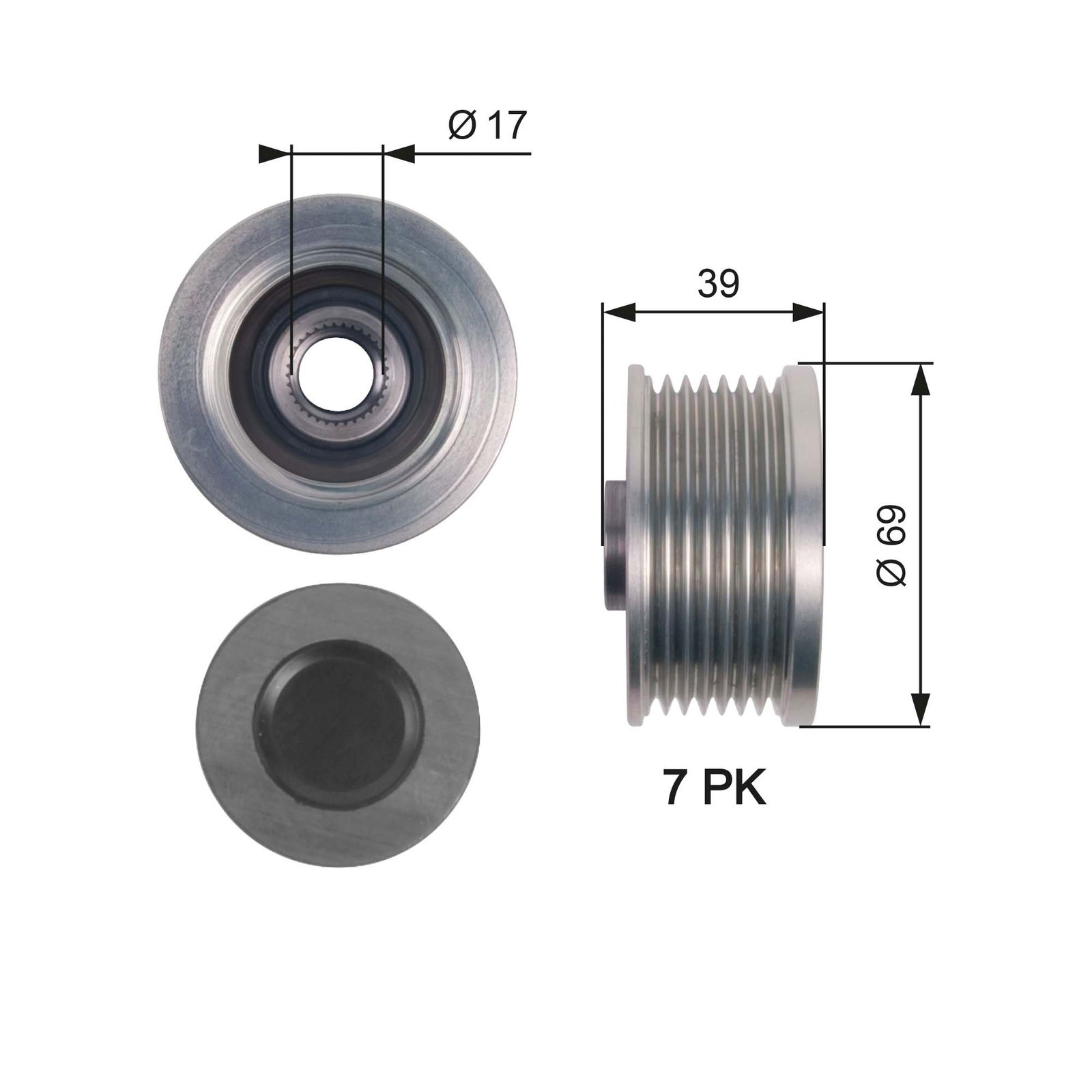 Poulie roue libre, alternateur DriveAlign®