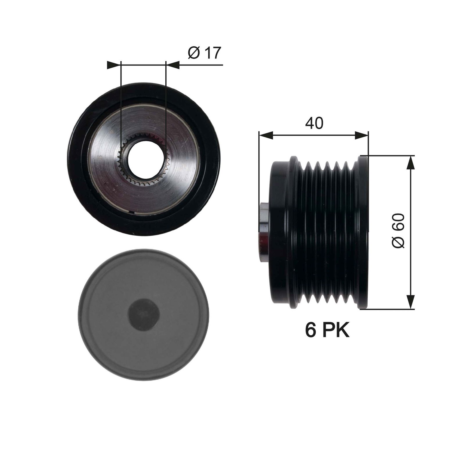 Poulie roue libre, alternateur DriveAlign®