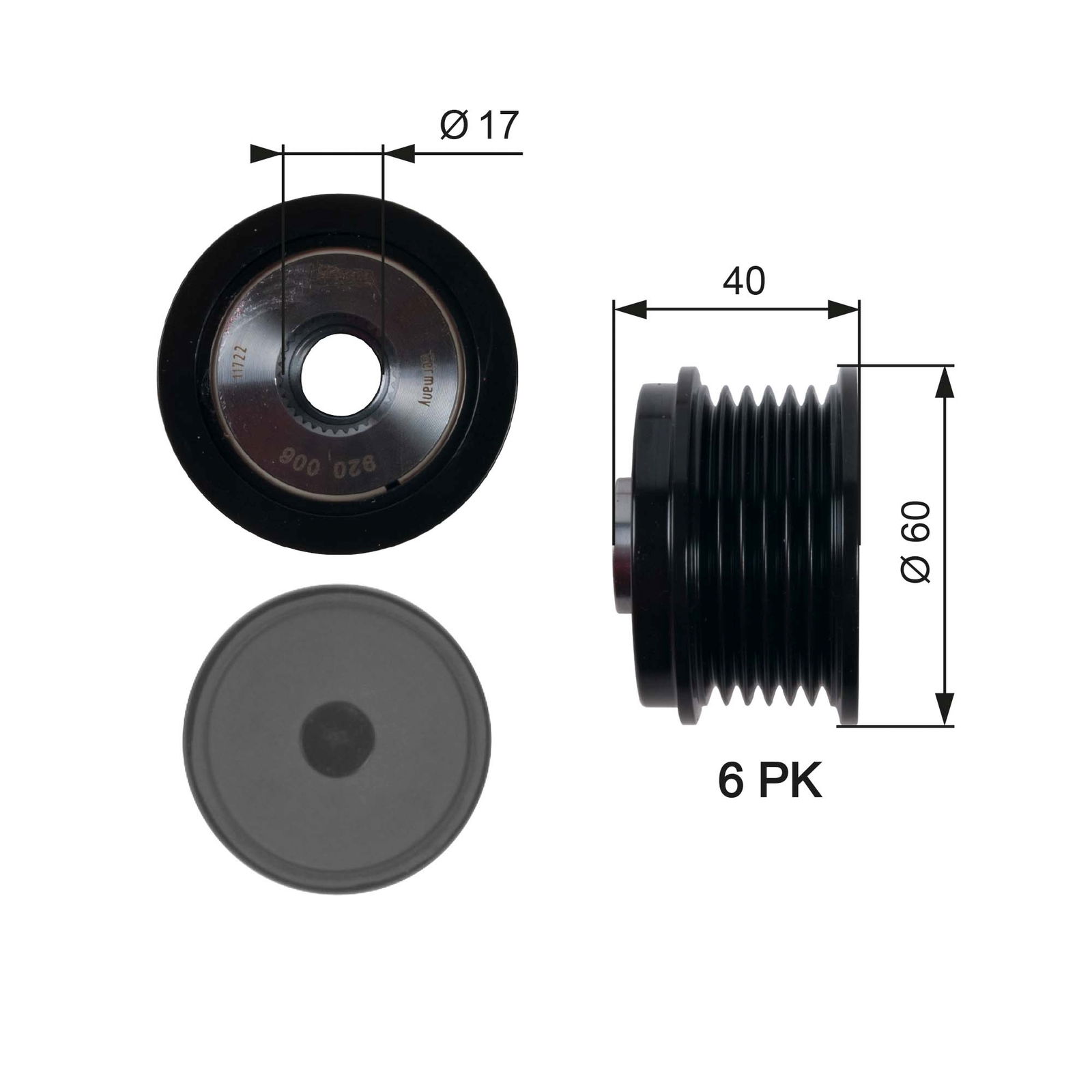 Poulie roue libre, alternateur DriveAlign®