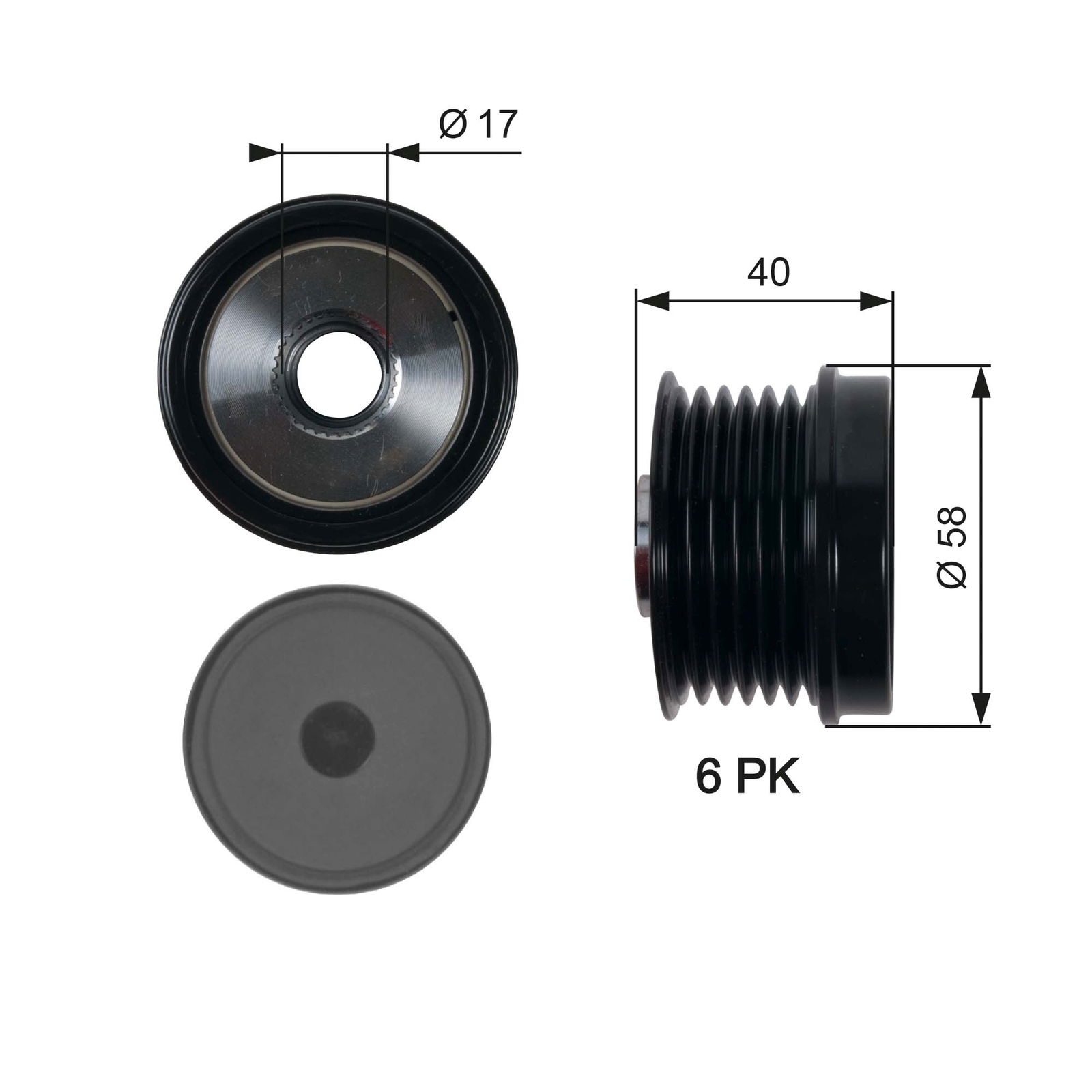 Poulie roue libre, alternateur DriveAlign®