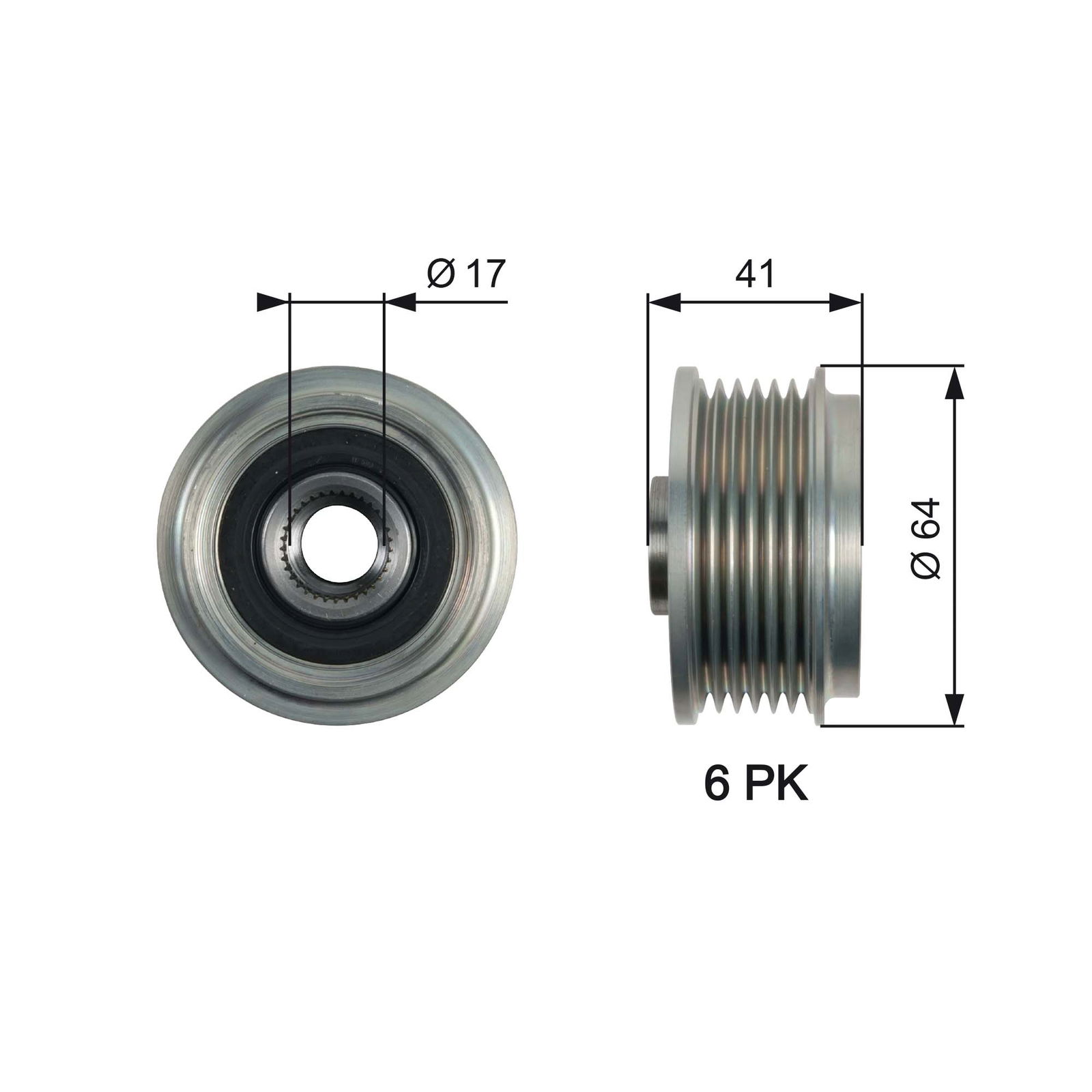 Poulie roue libre, alternateur DriveAlign®