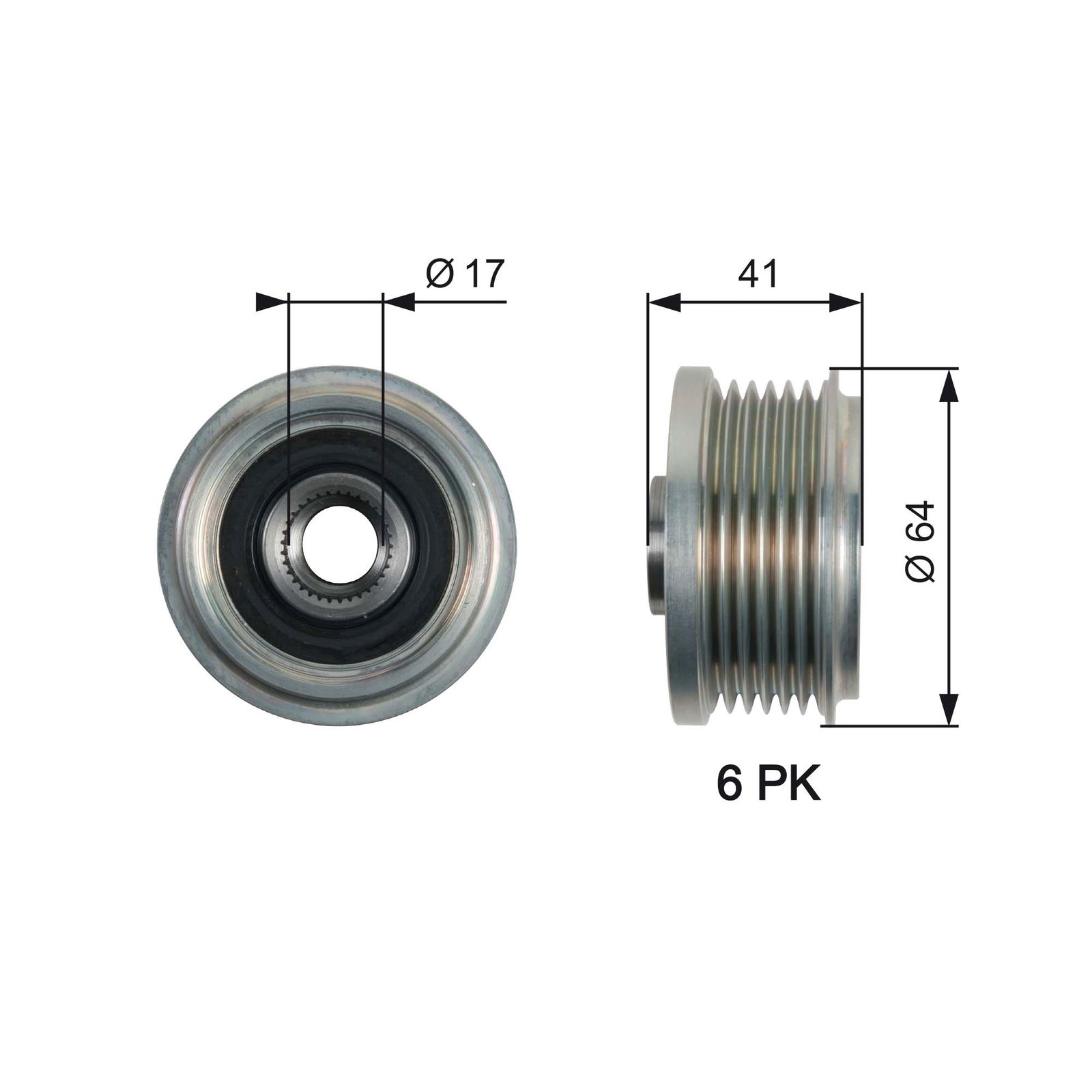 Poulie roue libre, alternateur DriveAlign®