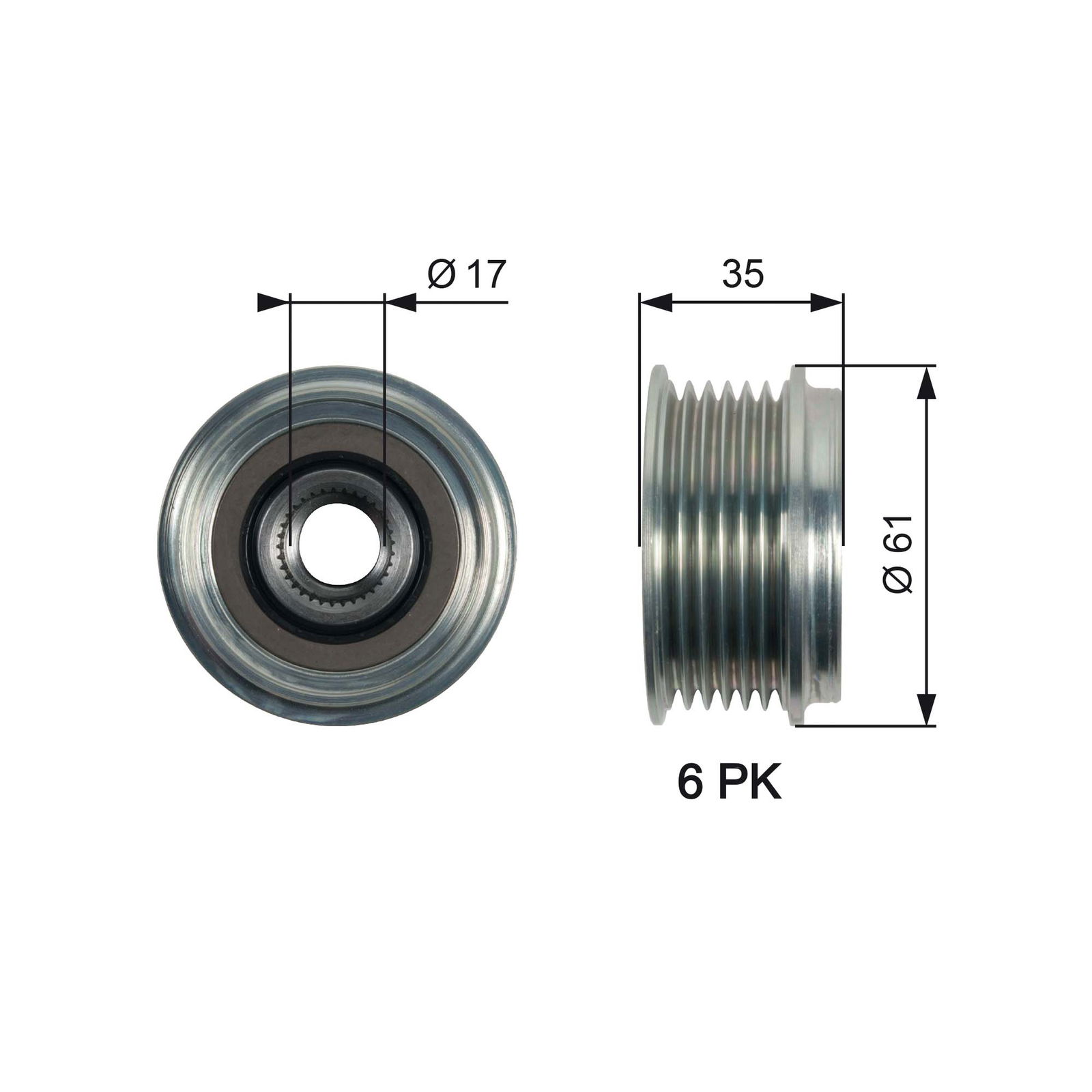 Poulie roue libre, alternateur DriveAlign®