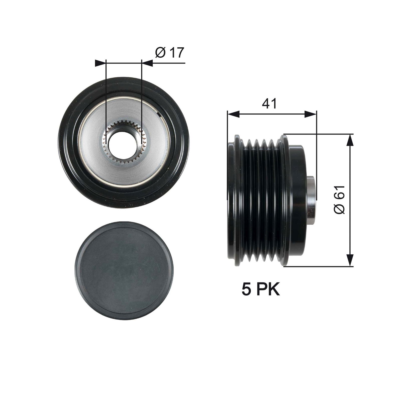 Poulie roue libre, alternateur DriveAlign®