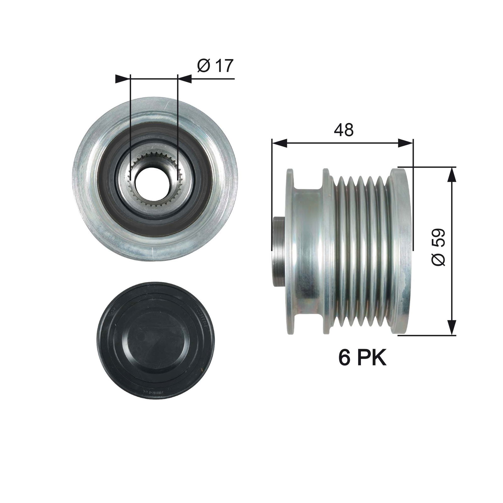 Poulie roue libre, alternateur DriveAlign®