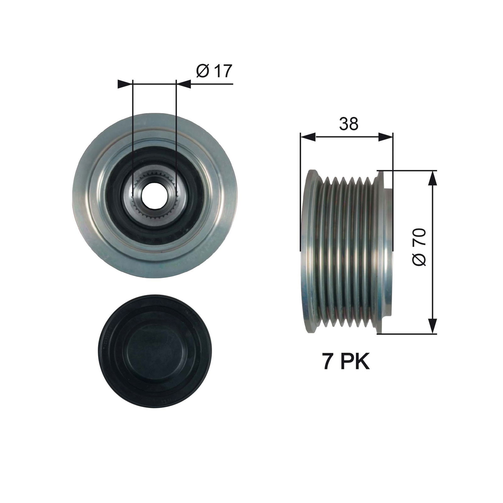 Poulie roue libre, alternateur DriveAlign®