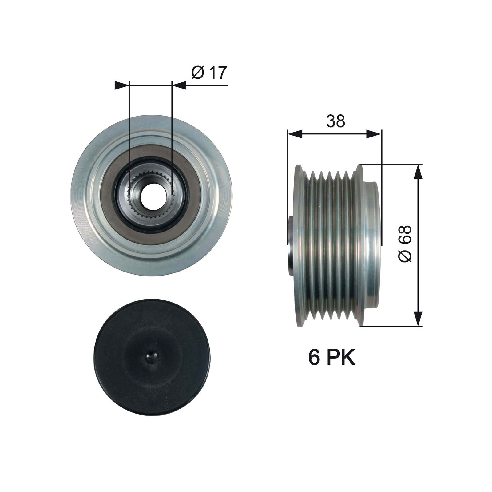 Poulie roue libre, alternateur DriveAlign®