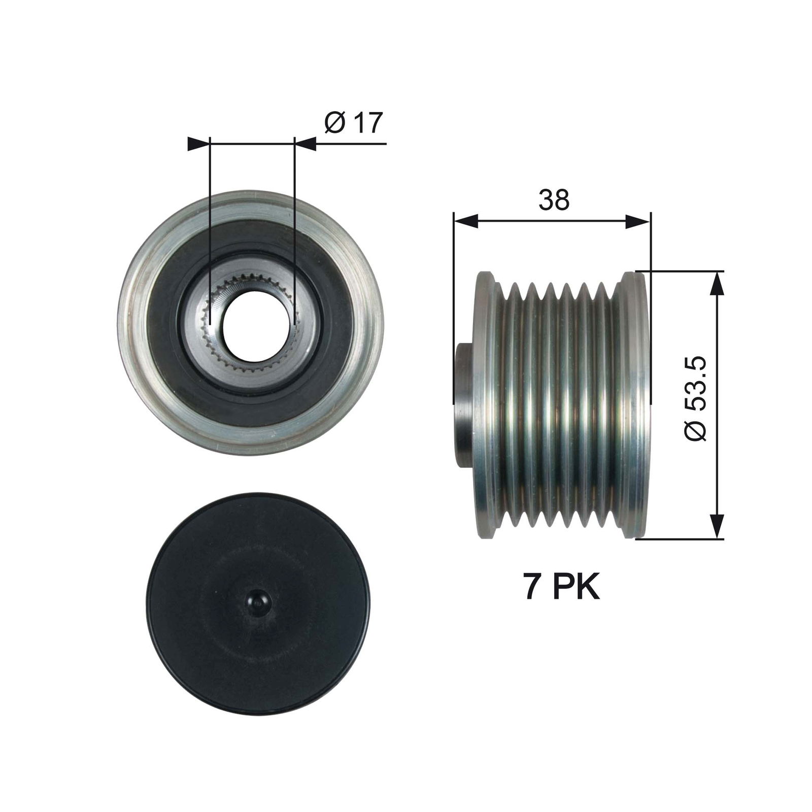 Poulie roue libre, alternateur DriveAlign®