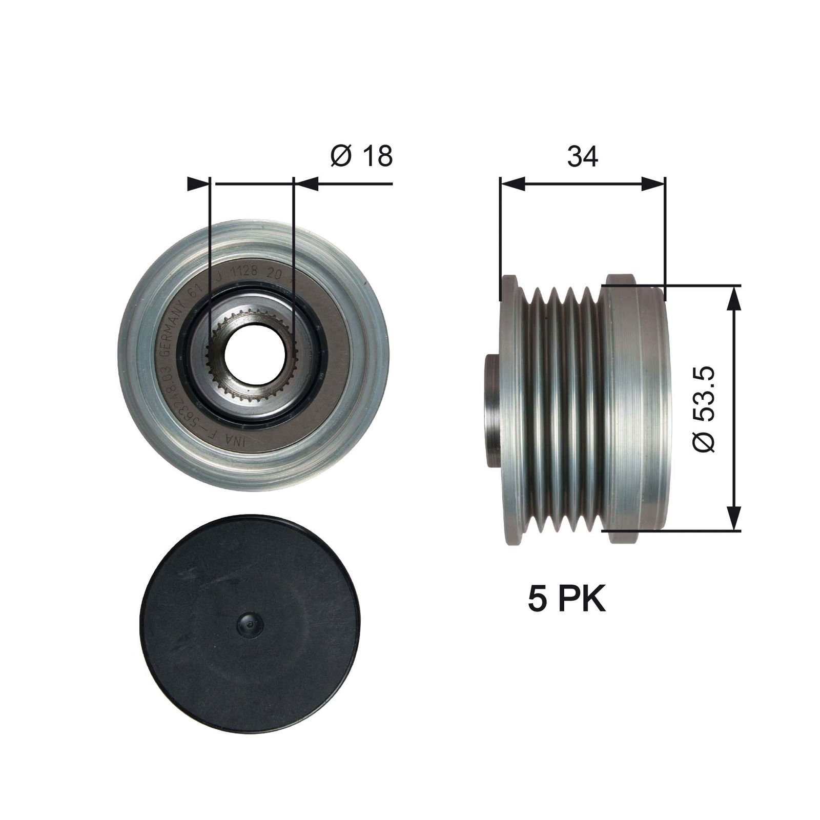 Poulie roue libre, alternateur DriveAlign®