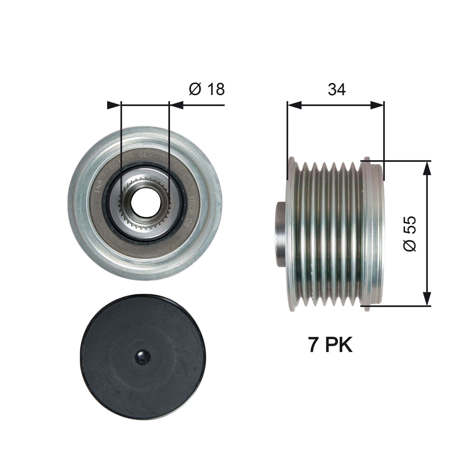 Poulie roue libre, alternateur DriveAlign®