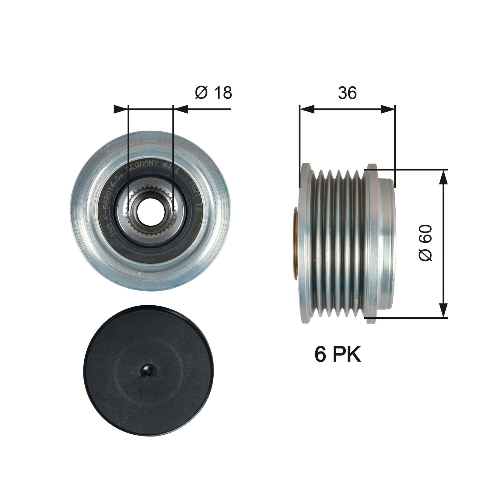 Poulie roue libre, alternateur DriveAlign®