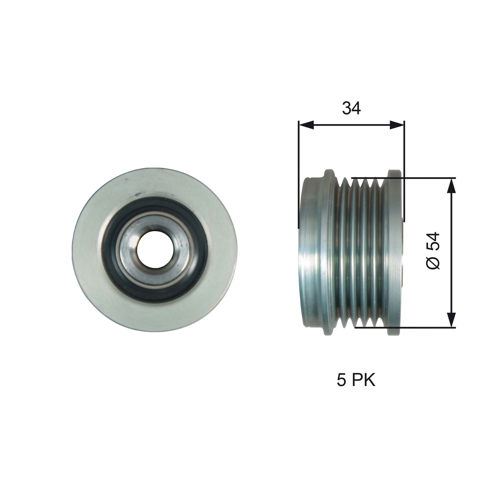 Poulie roue libre, alternateur DriveAlign®