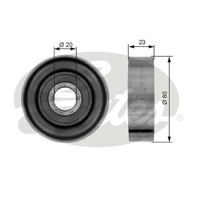 Poulie renvoi/transmission, courroie trapézoïdale à nervures DriveAlign®