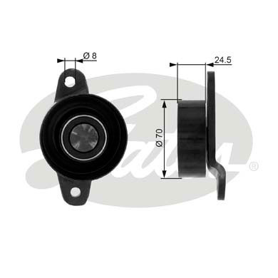 Poulie renvoi/transmission, courroie trapézoïdale à nervures DriveAlign®