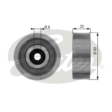 Poulie renvoi/transmission, courroie trapézoïdale à nervures DriveAlign®