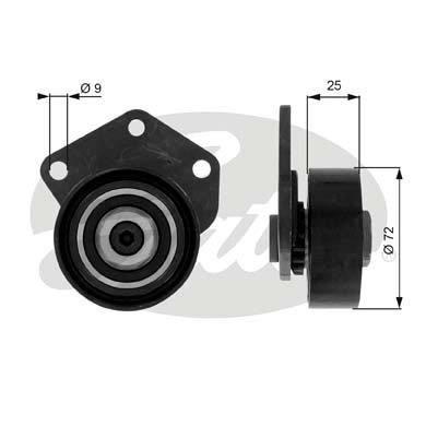 Poulie renvoi/transmission, courroie trapézoïdale à nervures DriveAlign®