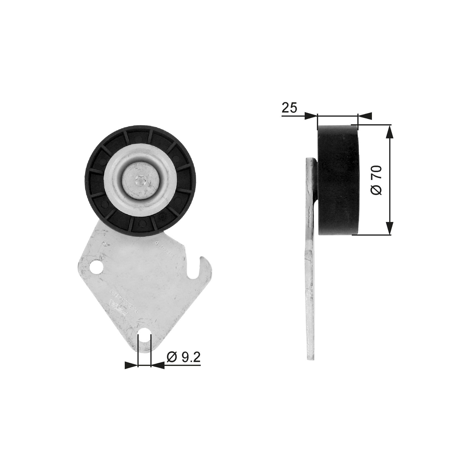 Poulie renvoi/transmission, courroie trapézoïdale à nervures DriveAlign®