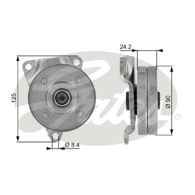 Poulie renvoi/transmission, courroie trapézoïdale à nervures DriveAlign®