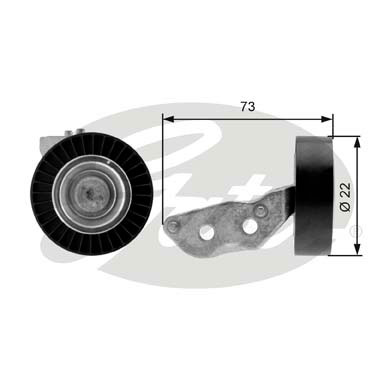 Poulie renvoi/transmission, courroie trapézoïdale à nervures DriveAlign®