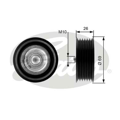 Poulie renvoi/transmission, courroie trapézoïdale à nervures DriveAlign®