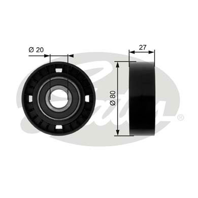 Poulie renvoi/transmission, courroie trapézoïdale à nervures DriveAlign®
