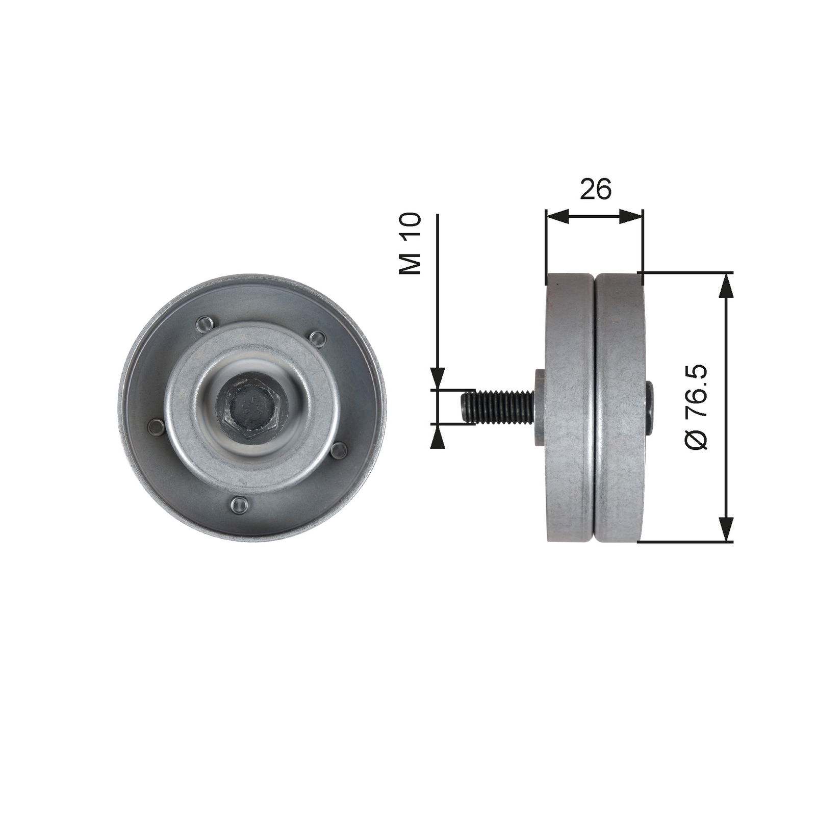 Poulie renvoi/transmission, courroie trapézoïdale à nervures DriveAlign®