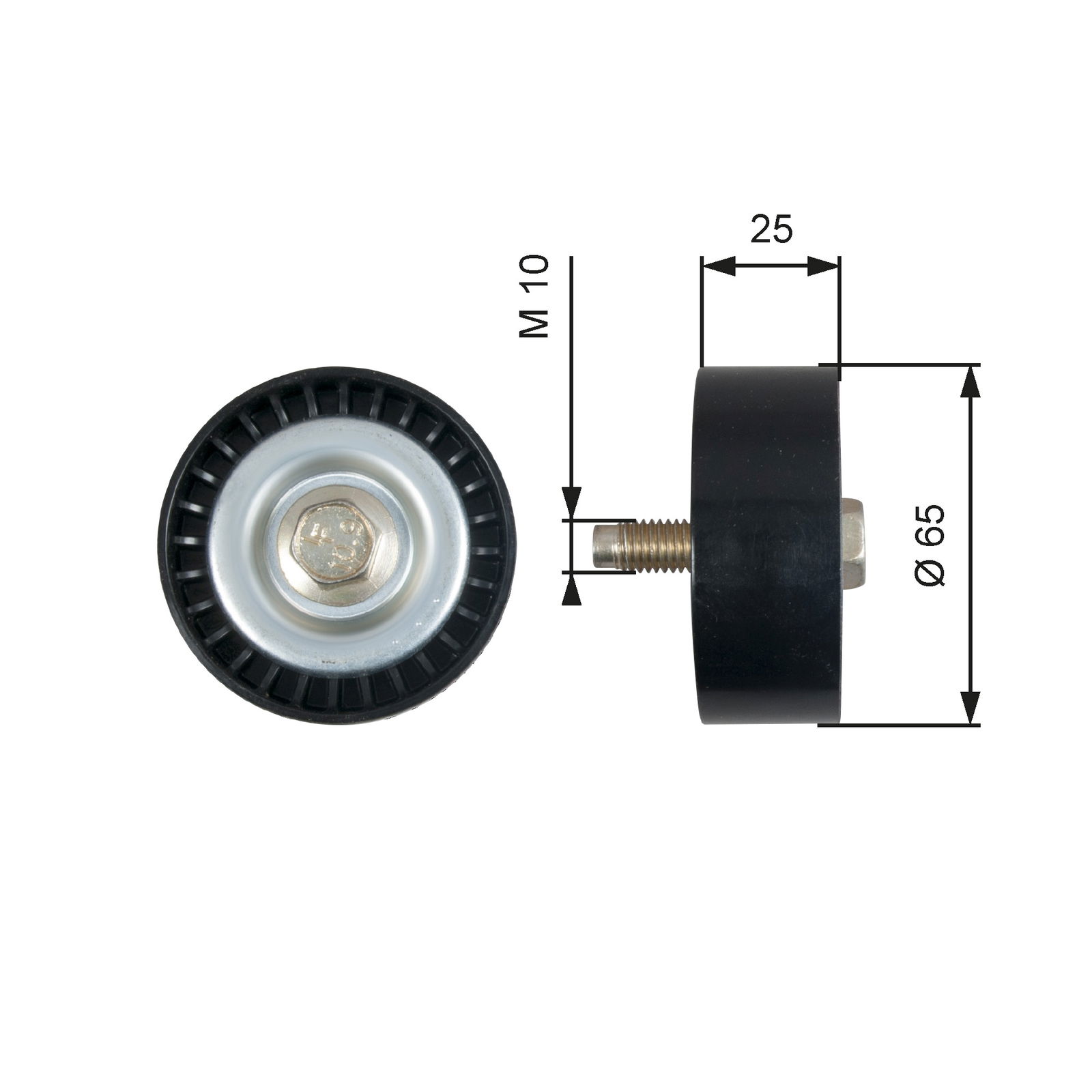 Poulie renvoi/transmission, courroie trapézoïdale à nervures DriveAlign®