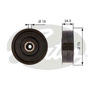 Poulie renvoi/transmission, courroie trapézoïdale à nervures DriveAlign®