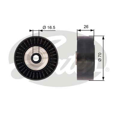 Poulie renvoi/transmission, courroie trapézoïdale à nervures DriveAlign®