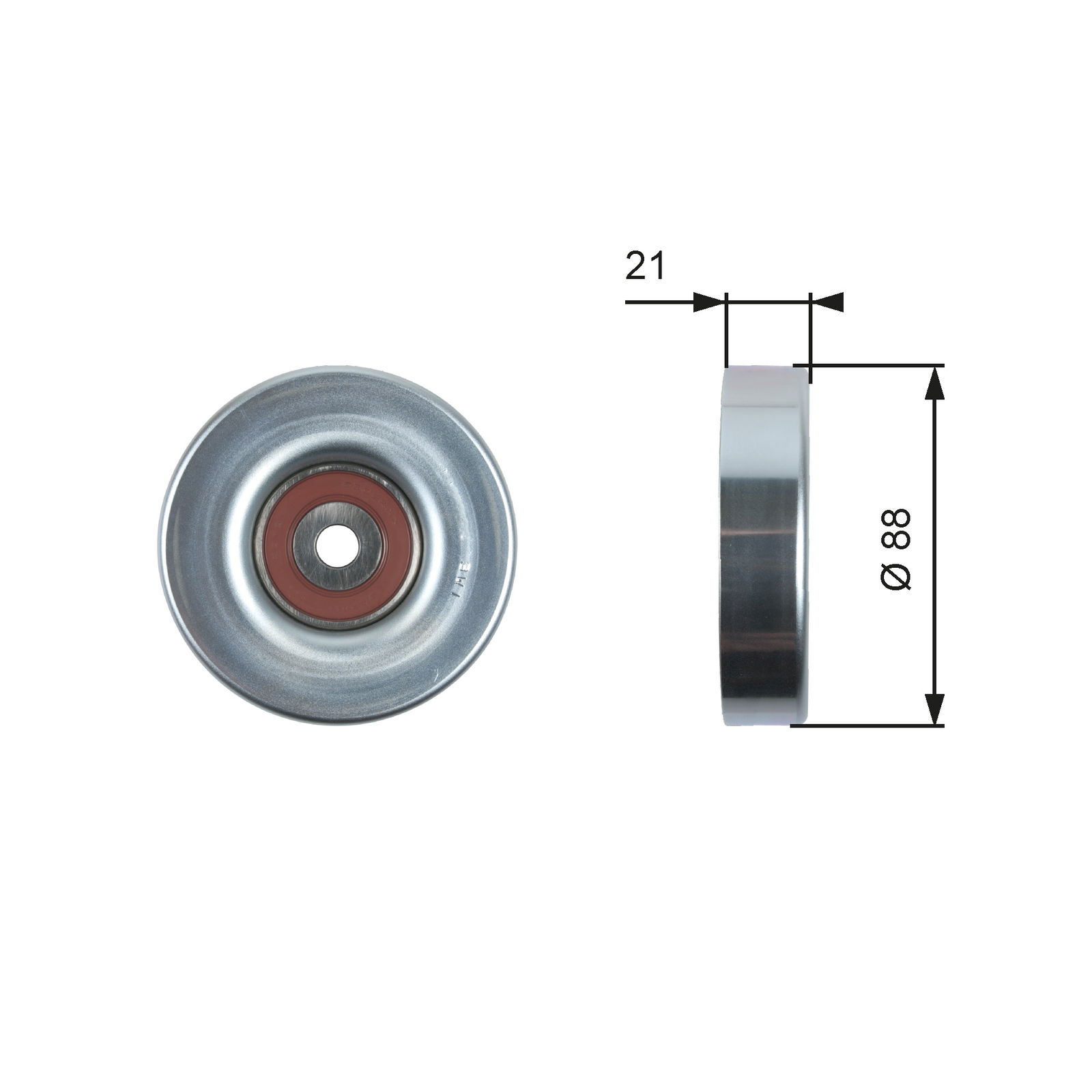 Poulie renvoi/transmission, courroie trapézoïdale à nervures DriveAlign®