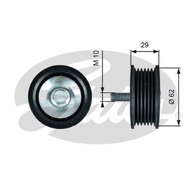 Poulie renvoi/transmission, courroie trapézoïdale à nervures DriveAlign®