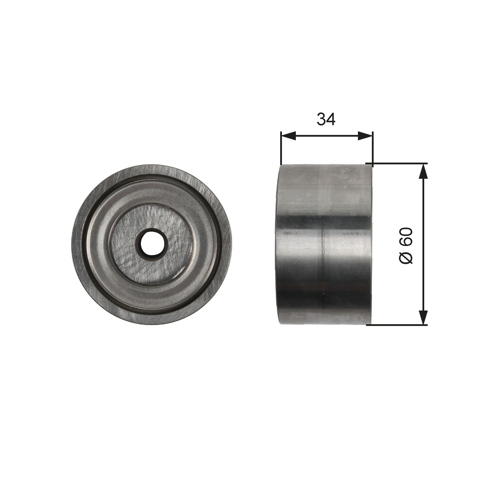 Poulie renvoi/transmission, courroie trapézoïdale à nervures DriveAlign®