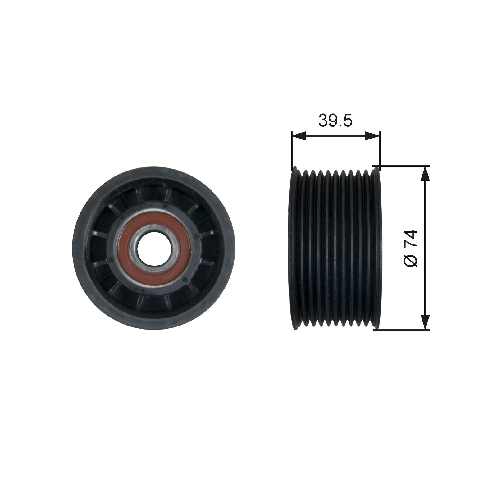 Poulie renvoi/transmission, courroie trapézoïdale à nervures DriveAlign®