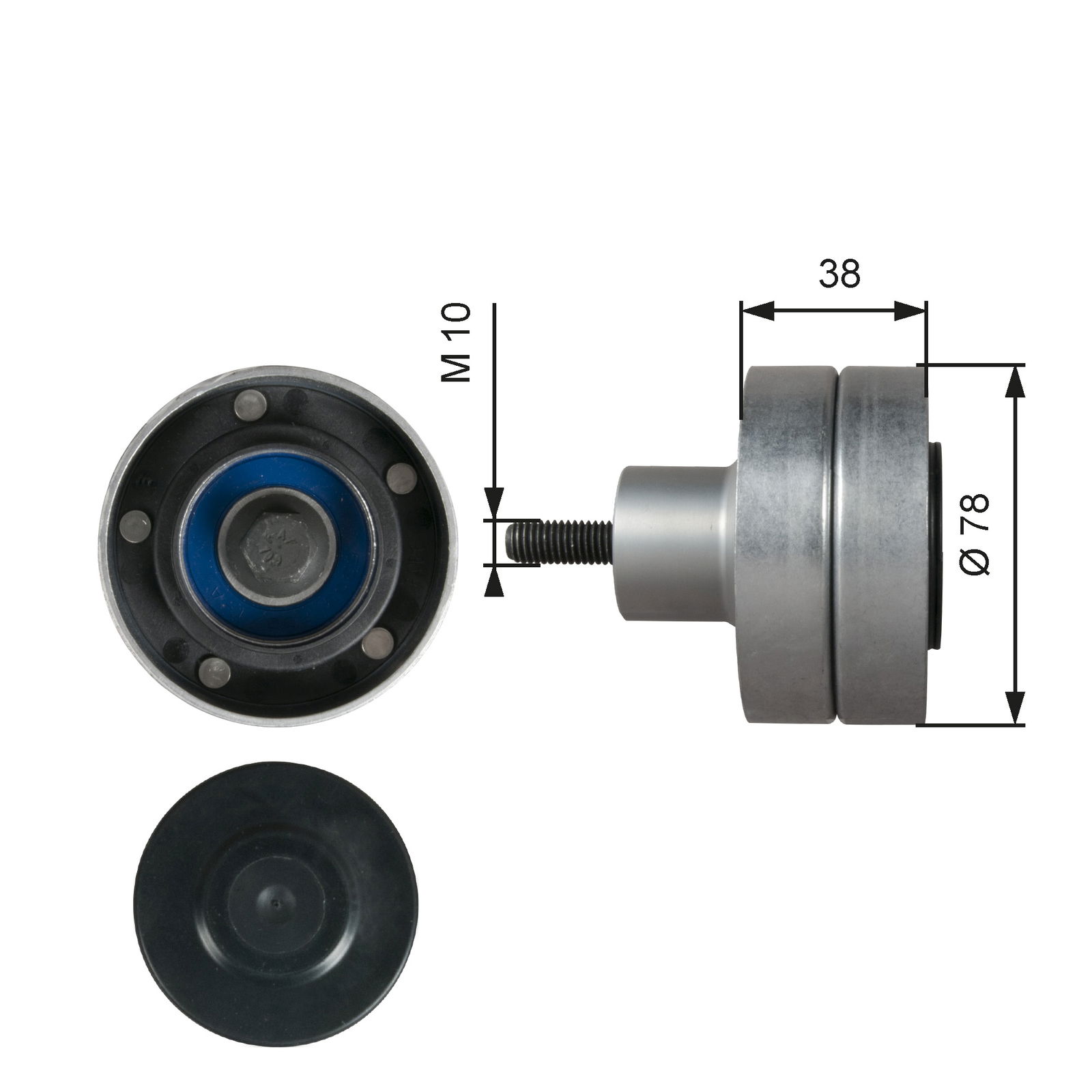 Poulie renvoi/transmission, courroie trapézoïdale à nervures DriveAlign®