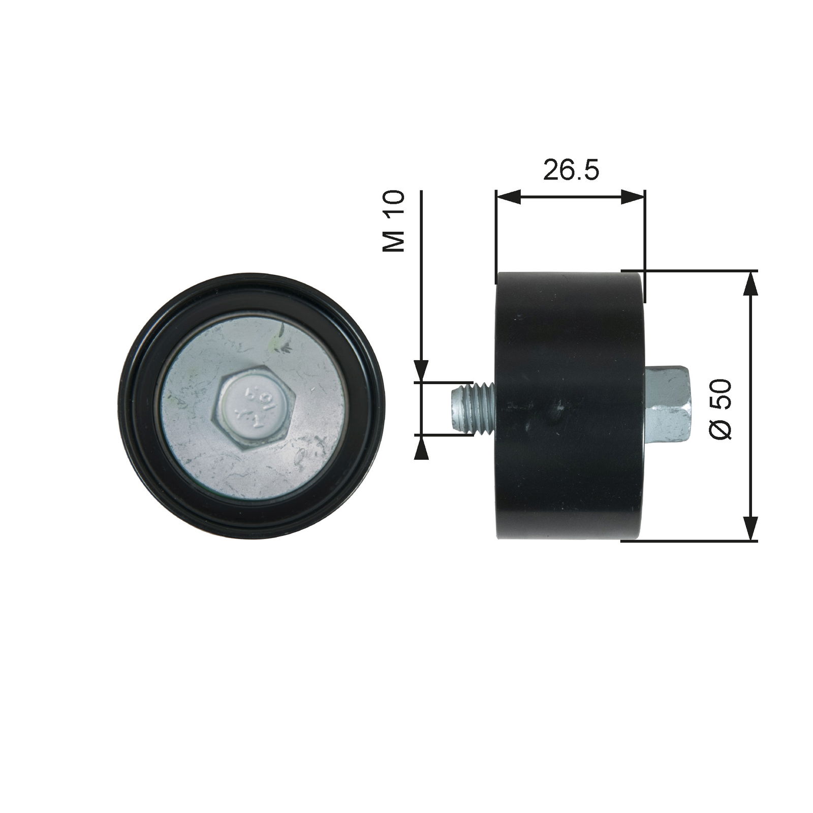 Poulie renvoi/transmission, courroie trapézoïdale à nervures DriveAlign®