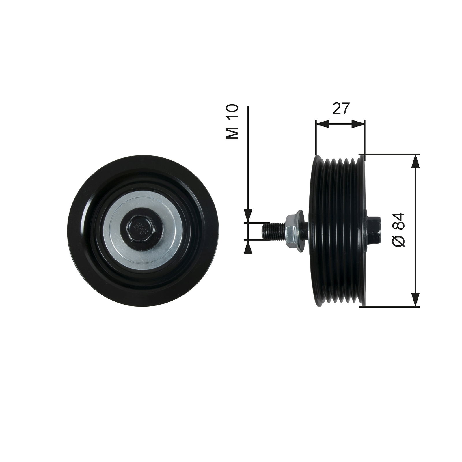 Poulie renvoi/transmission, courroie trapézoïdale à nervures DriveAlign®