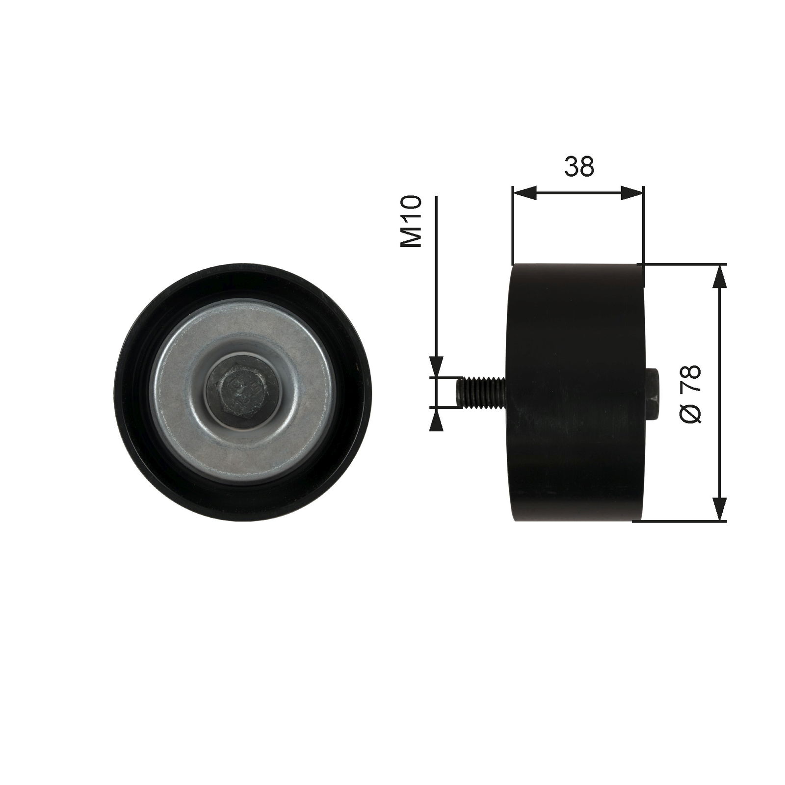 Poulie renvoi/transmission, courroie trapézoïdale à nervures DriveAlign®