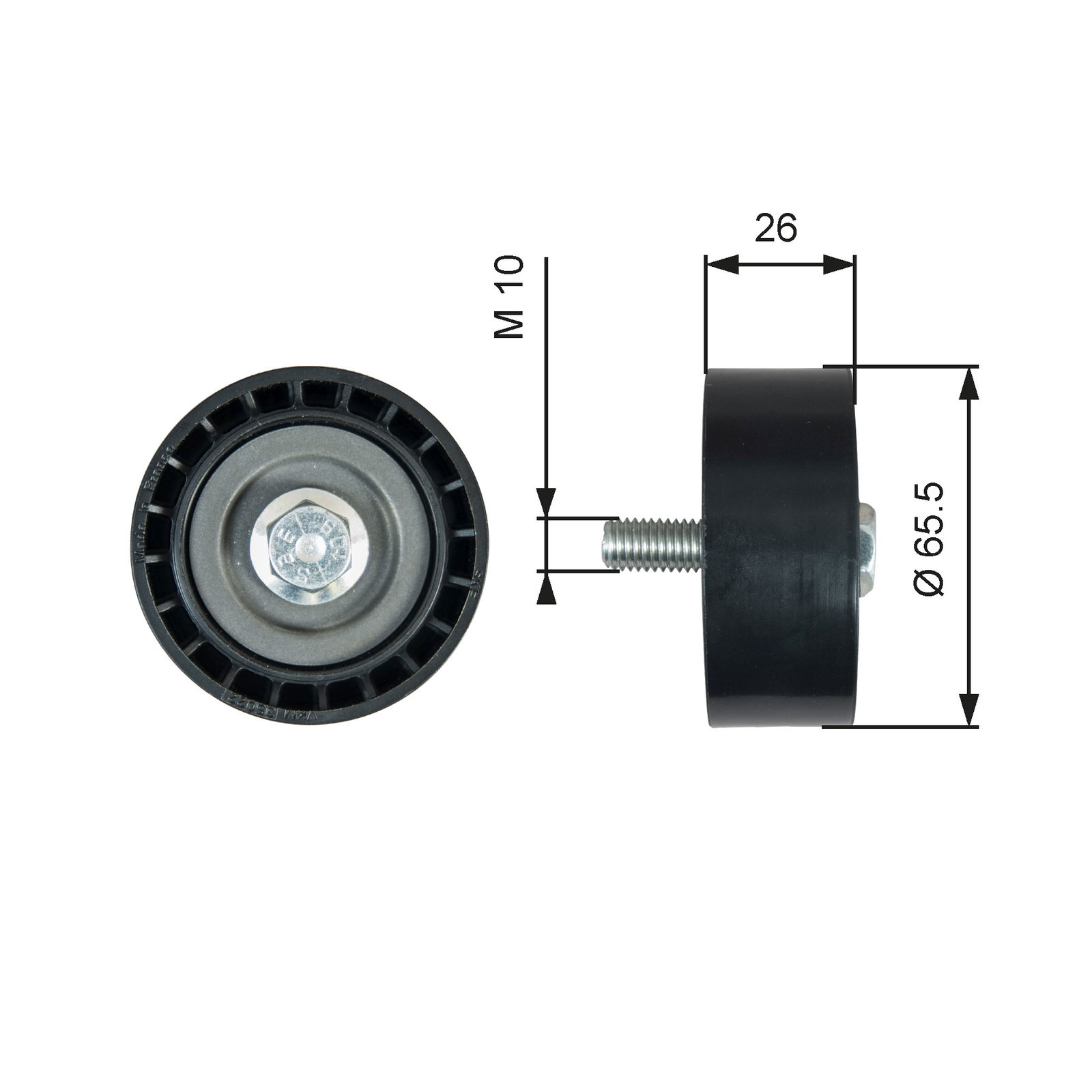 Poulie renvoi/transmission, courroie trapézoïdale à nervures DriveAlign®