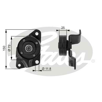 Poulie renvoi/transmission, courroie trapézoïdale à nervures DriveAlign®