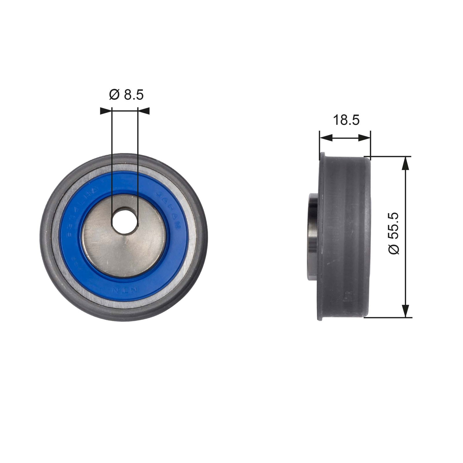 Poulie-tendeur, courroie crantée PowerGrip®