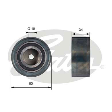 Poulie renvoi/transmission, courroie de distribution PowerGrip®