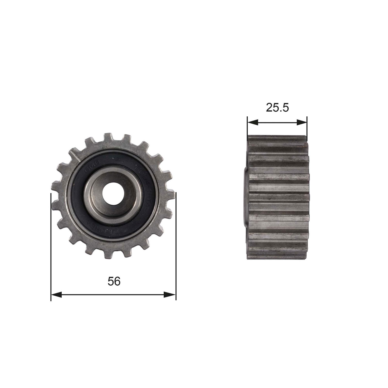 Poulie renvoi/transmission, courroie de distribution PowerGrip®