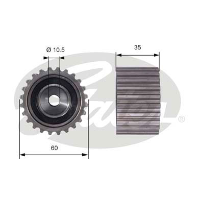 Poulie renvoi/transmission, courroie de distribution PowerGrip®