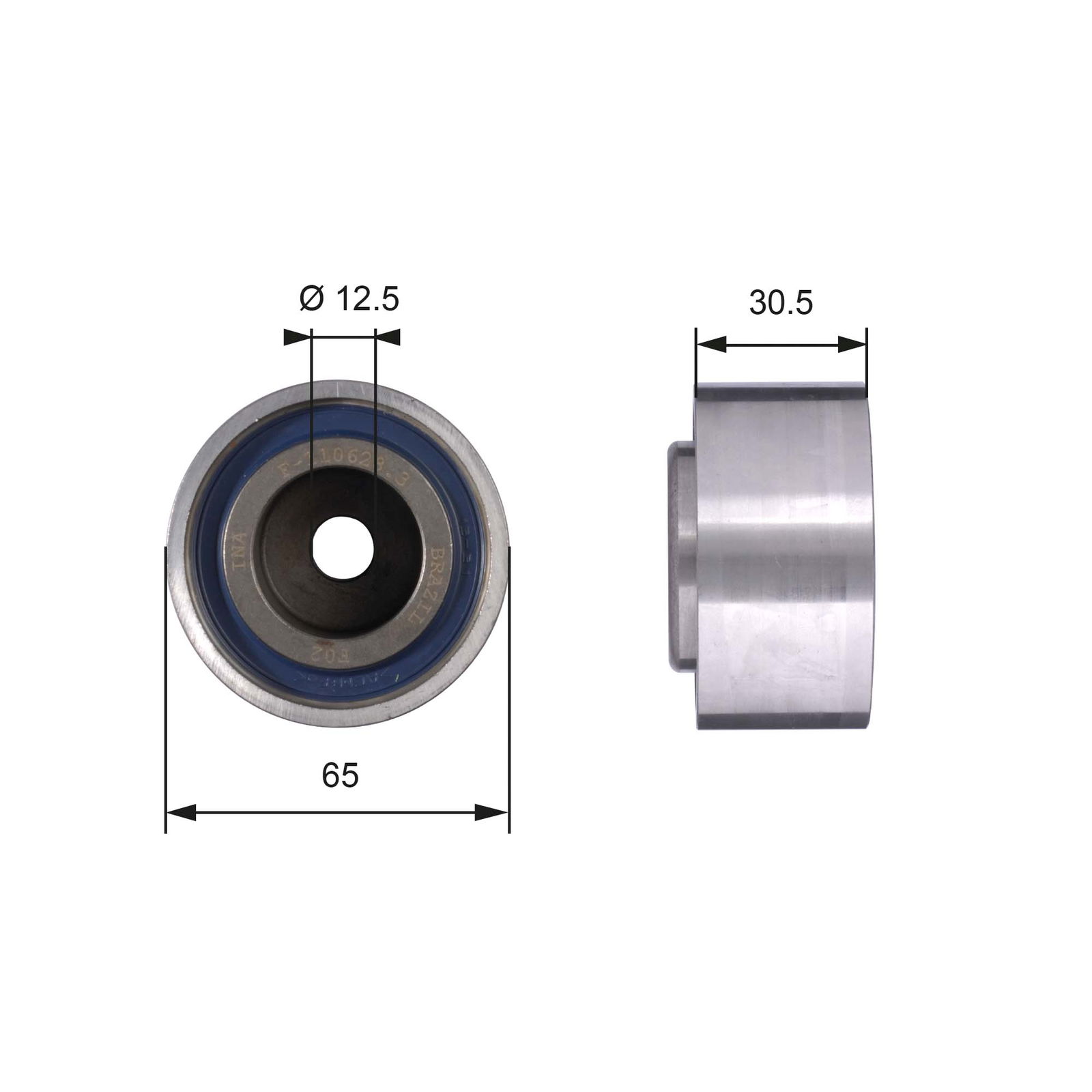 Poulie renvoi/transmission, courroie de distribution PowerGrip®